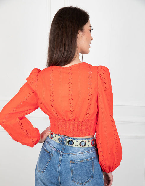 Haut court à manches longues