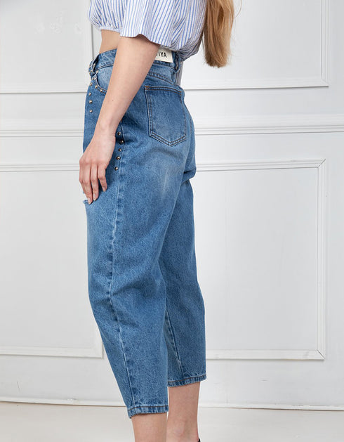 Jeans Ballon Borchie