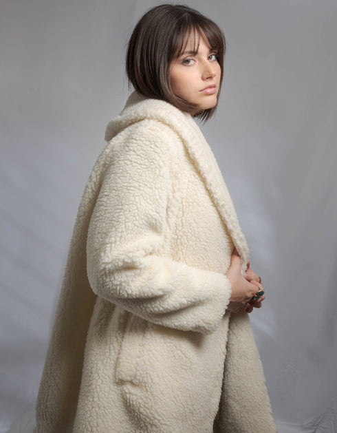 Manteau Mi- Long Teddy