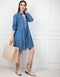 Mini-robe en denim Bleu