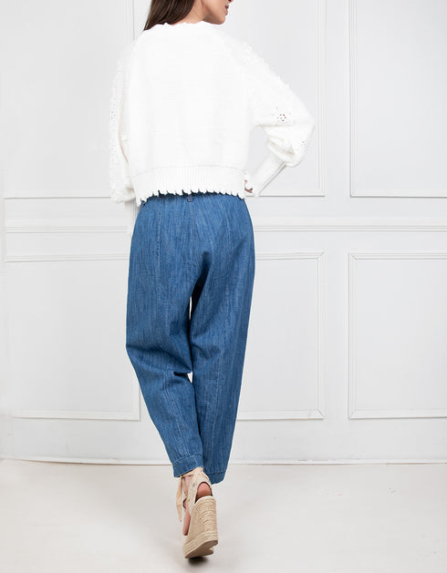 Pantalon en denim Bleu