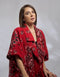 Poncho Rouge Cashemire