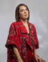 Poncho Rouge Cashemire