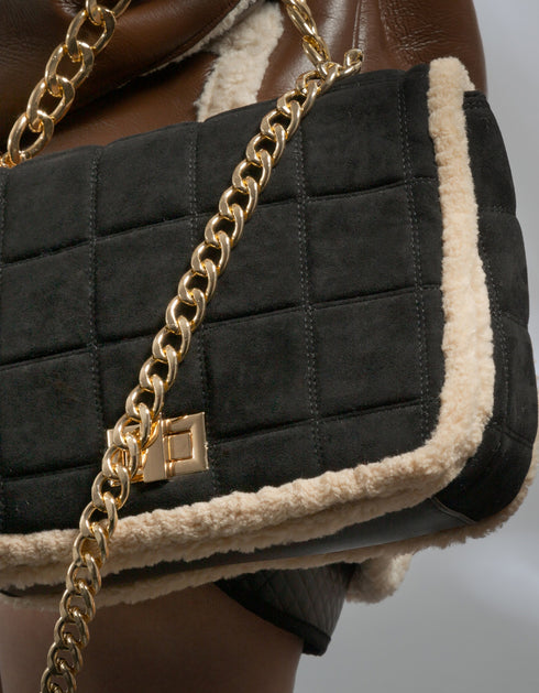 Sac Velours avec chaine doré