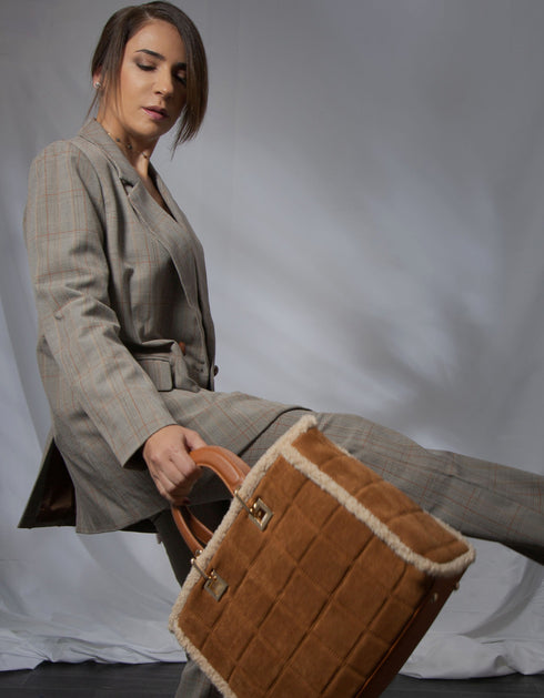 Sac matelassé en velours